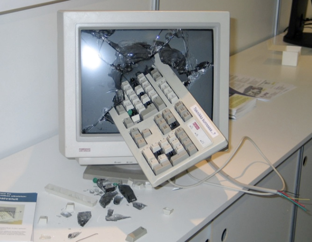 smashed computers